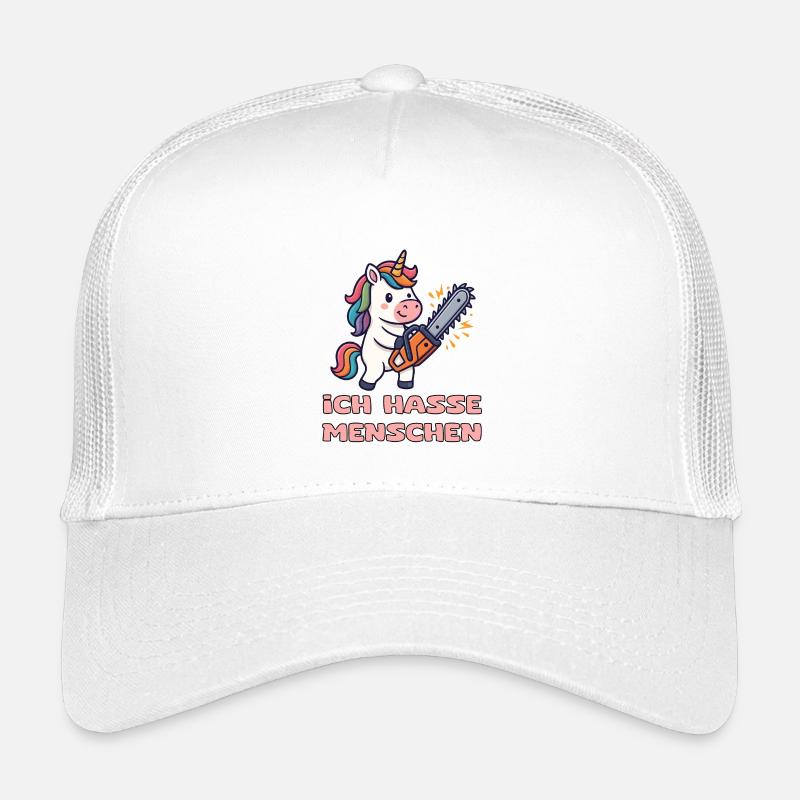 Licorne avec tronçonneuse et humour Casquette trucker enfant