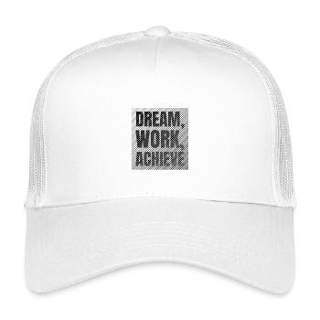 Dream Work Achieve Discipline and Ambition - Kids’ Trucker Cap - white - Front