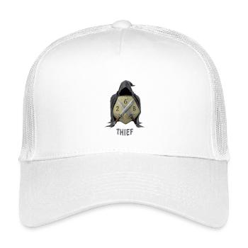 W20 mit Kapuze – Thief Fantasy Dice - Kinder Trucker-Cap - Weiß - Vorne