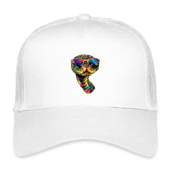 serpent, python, cobra, serpent à sonnettes, serpents - Casquette trucker enfant - blanc - Devant