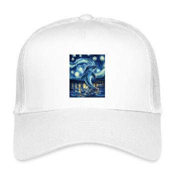 Delfin Style Van Gogh Étoilé - Casquette trucker enfant - blanc - Devant
