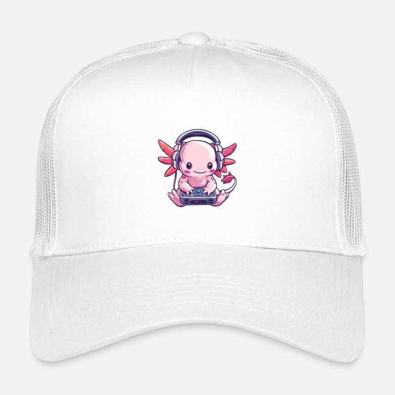 Axolotl.Gamer créatif avec casque Casquette trucker enfant