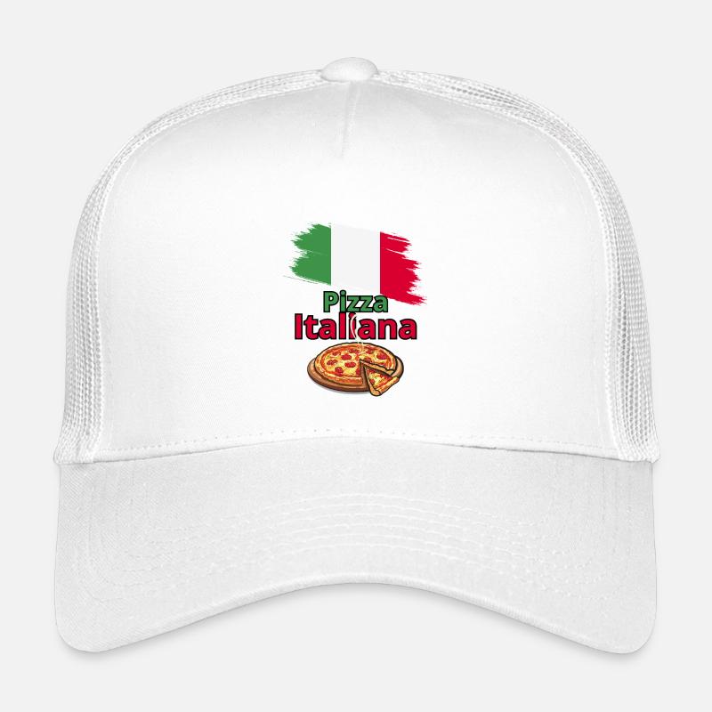 Design de pizza italienne avec drapeau Casquette trucker enfant