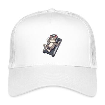 Katzenbeat auf dem Laufband - Kinder Trucker-Cap - Weiß - Vorne