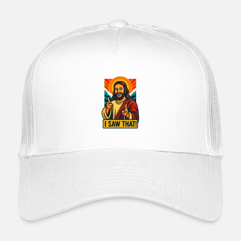 Ich habe gesehen, dass Jesus-Meme, Christ - Kinder Trucker-Cap - Weiß