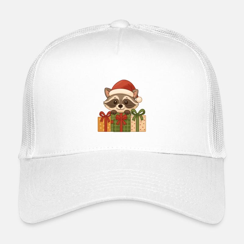 Raton laveur de Noël avec cadeaux Casquette trucker enfant