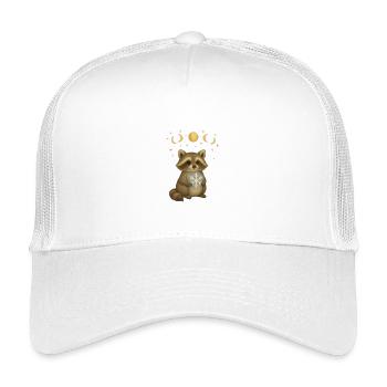 Magischer Weihnachts Waschbär - Kinder Trucker-Cap - Weiß - Vorne