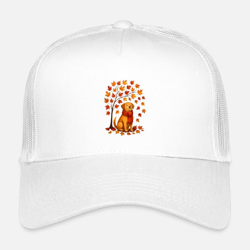 Chien d’automne avec motif d’écharpe Casquette trucker enfant