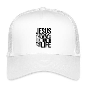 Jesus The Way The Life The Life - Kids’ Trucker Cap - white - Front