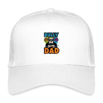 Bulldogge Vater Kühn Grafik, Vater - Kinder Trucker-Cap - Weiß - Vorne