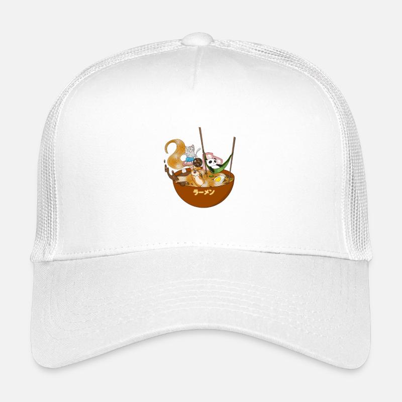 Corgi Panda Cat Ramen Bowl Kids’ Trucker Cap