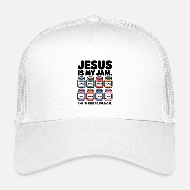  Jesus Ist Mein Jam Hoffnung Gnade Glaube Frieden - Kinder Trucker-Cap - Weiß