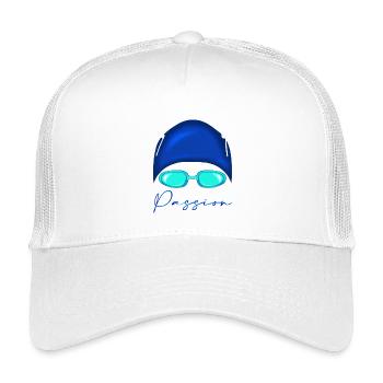 Passion Swimming Neon Blue - Kids’ Trucker Cap - white - Front