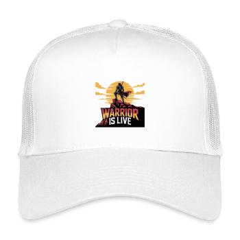 Krieger auf der Klippe Sonnenuntergang - Kinder Trucker-Cap - Weiß - Vorne