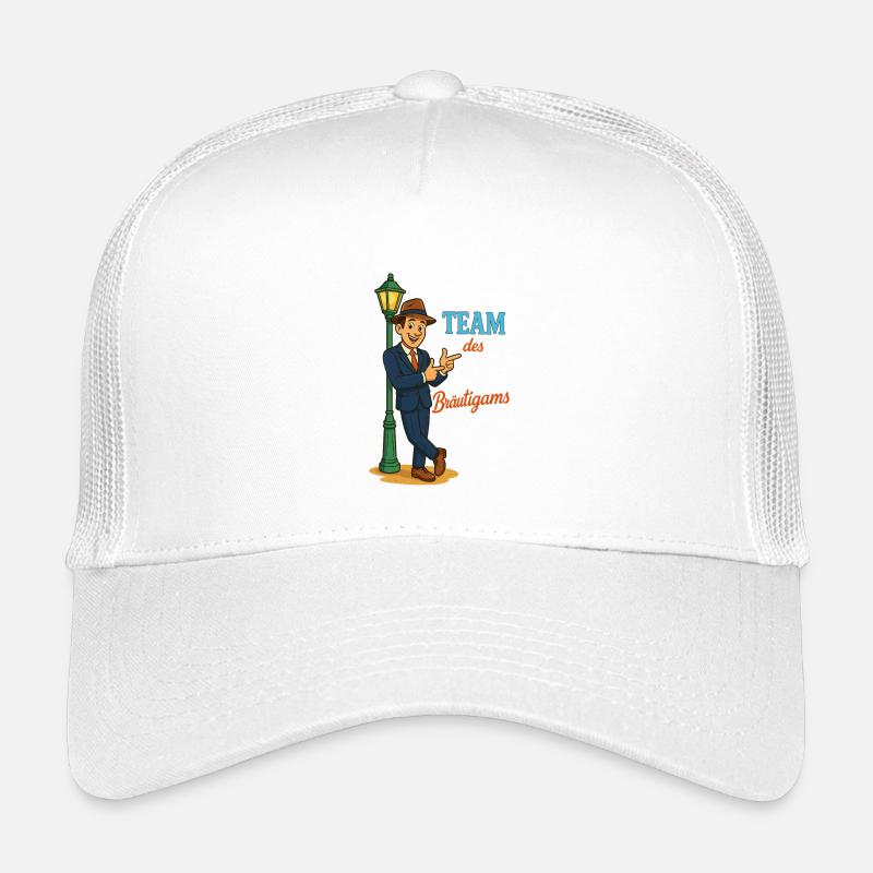 Team des Bräutigams Cartoon Kinder Trucker-Cap