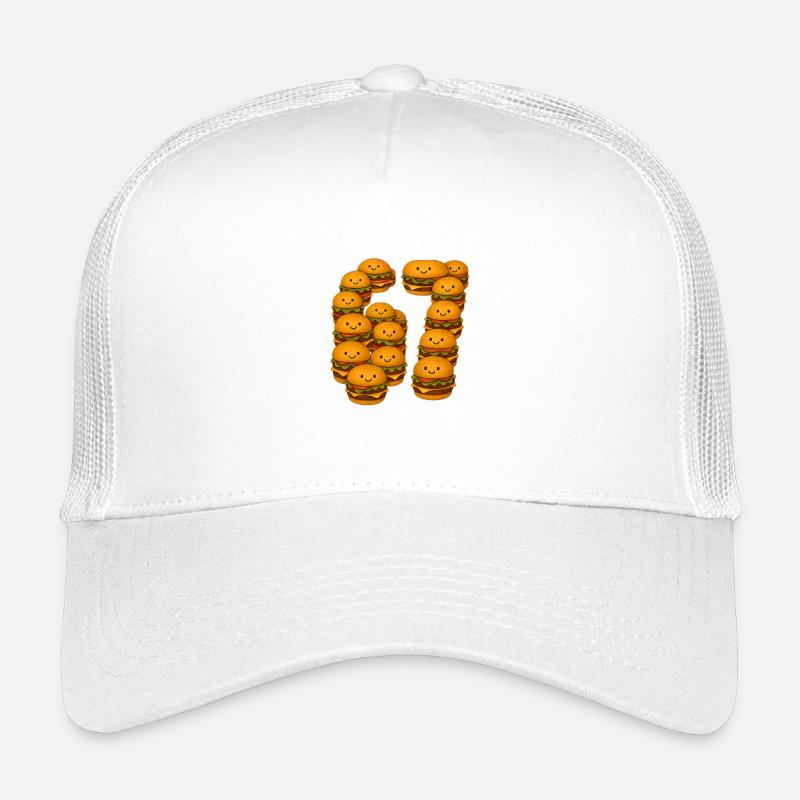 Lustiges 67 Meme mit Burger Kinder Trucker-Cap