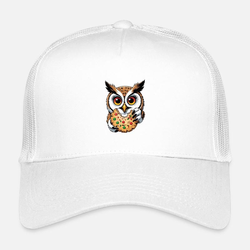 Eule mit grossem Keks Illustration Kinder Trucker-Cap