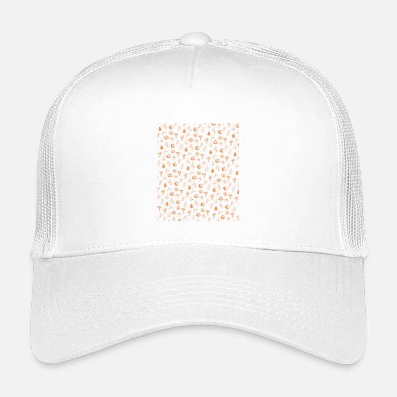 Herbstliches Erntemuster - Gemütliche Herbstsaison - Kinder Trucker-Cap - Weiß