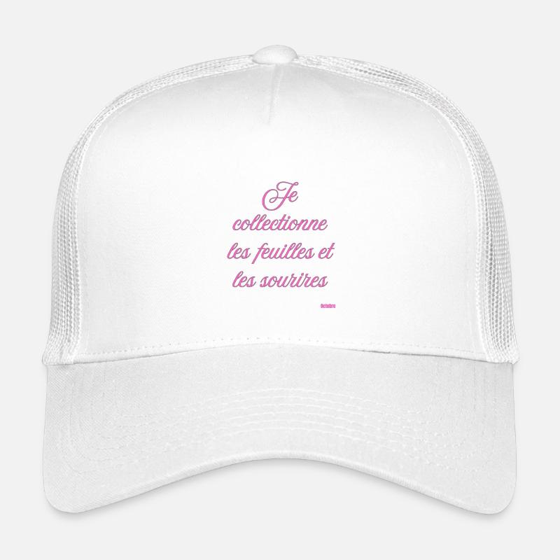 Ich sammle Blätter und lächle - Kinder Trucker-Cap - Weiß