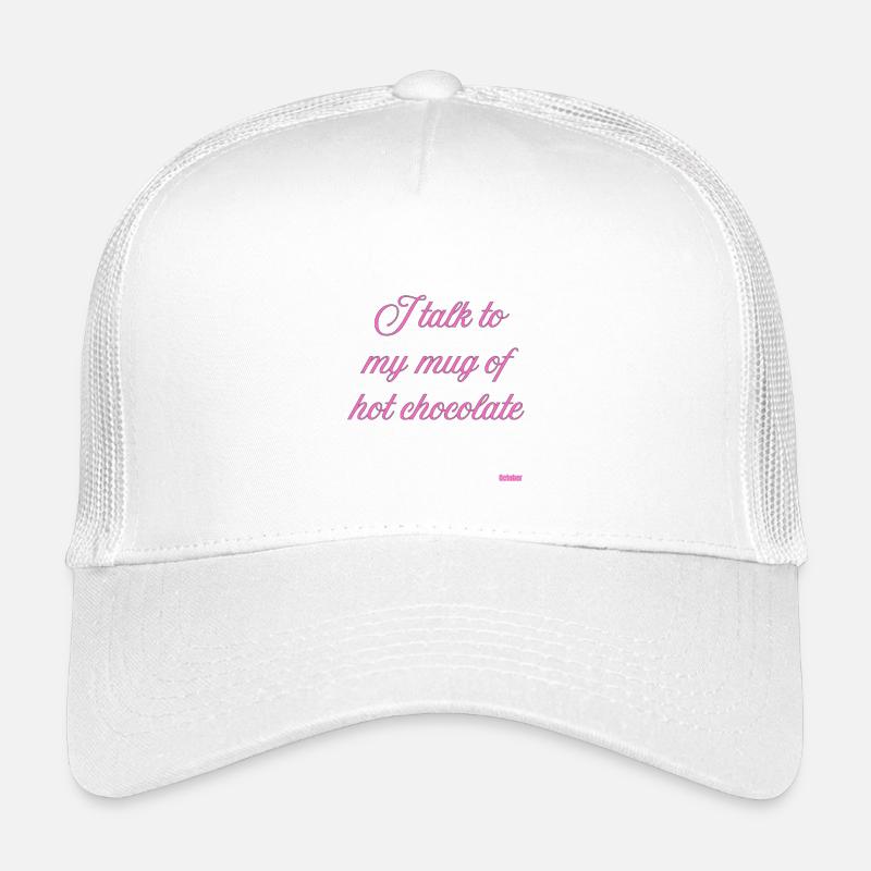 Tasse heiße Schokolade - Kinder Trucker-Cap - Weiß