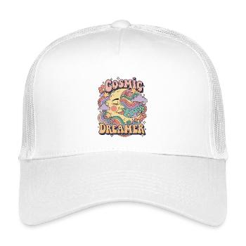 Psychedelisch Retro – Cosmic Dreamer - Kinder Trucker-Cap - Weiß - Vorne