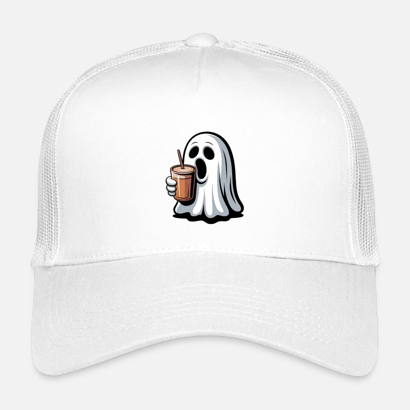 Geist mit Kürbislatte - Kinder Trucker-Cap - Weiß