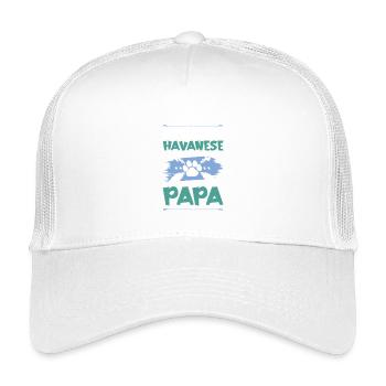 Papa chien bichon havanais - Casquette trucker enfant - blanc - Devant