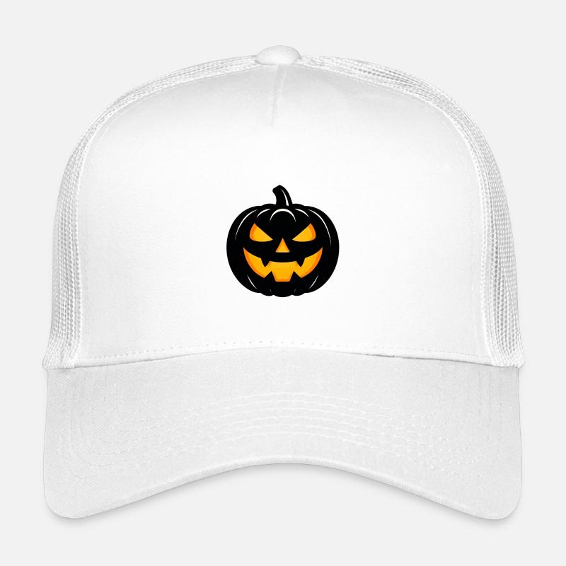 Glowing Black Halloween Pumpkin Kids’ Trucker Cap