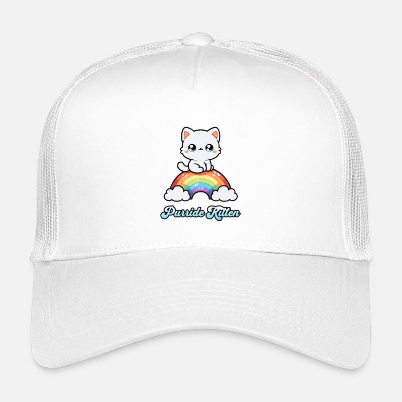Purride Kitten - Mignon Rainbow Pride Chat lgbt Casquette trucker enfant