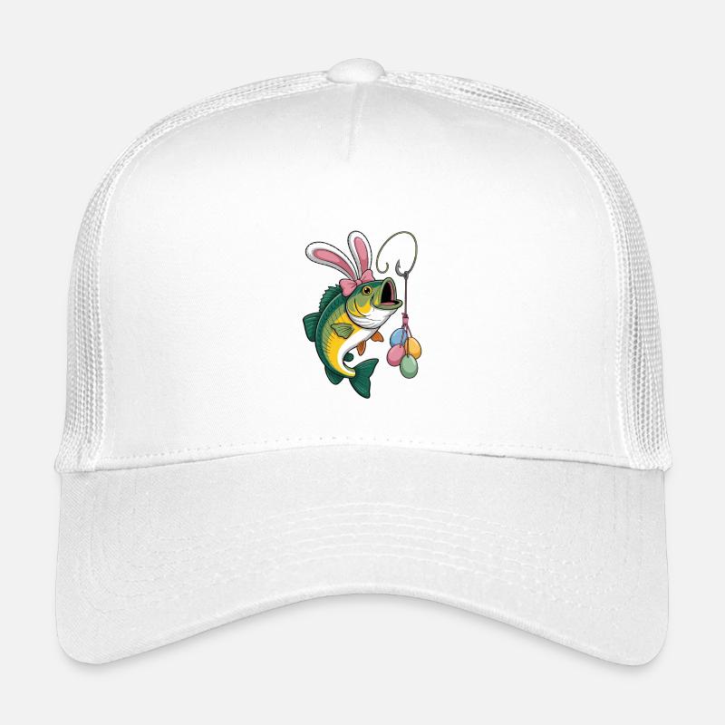 Art du poisson-lapin de pêche de Pâques Casquette trucker enfant