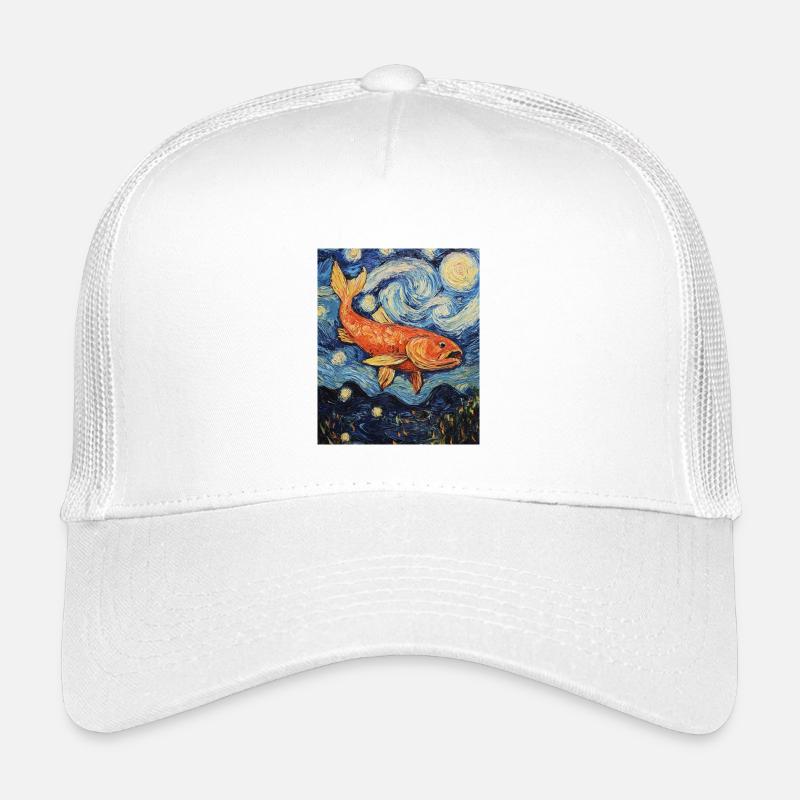 Poisson Koi Karfen Van Gogh Style Nuit étoilée Casquette trucker enfant