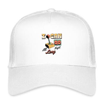 Retro Arcade Joystick I Can Go All Night Long - Kinder Trucker-Cap - Weiß - Vorne