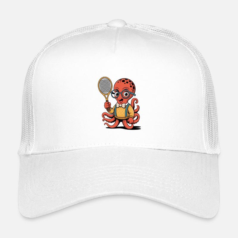 Nerdiger Tennis Oktopus Mit Brille Kinder Trucker-Cap