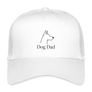 Dog Dad - Chien minimaliste Line Art - Casquette trucker enfant - blanc - Devant
