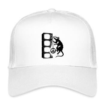 Rat with screen - Kids’ Trucker Cap - white - Front