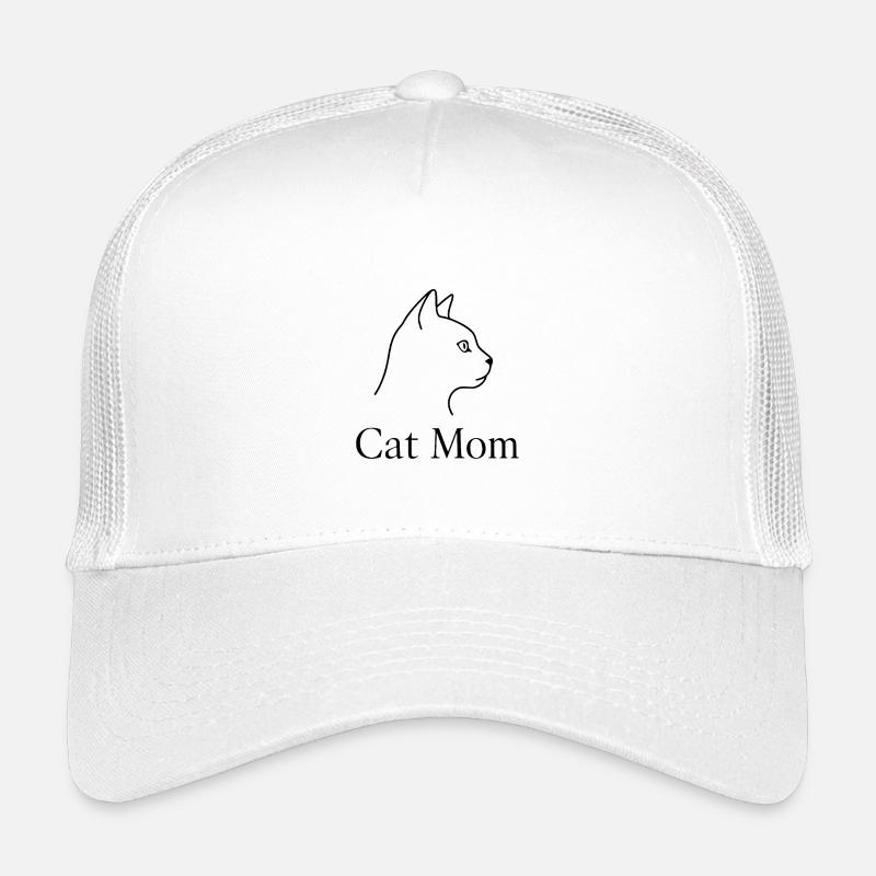 Maman chat – Dessin au trait de chat minimaliste Casquette trucker enfant