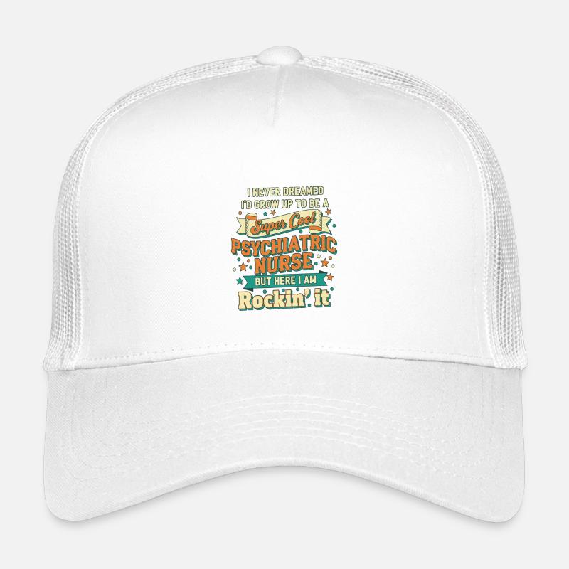 Retro Psychiatric Nurse Gift Idea for Mental Healt Kids’ Trucker Cap