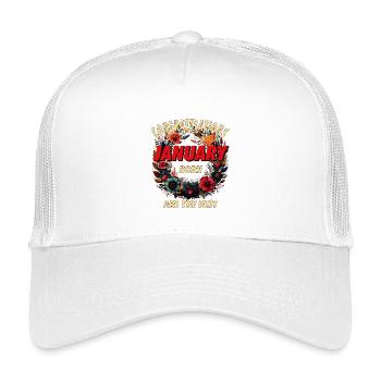 FÉLICITATIONS JANVIER - Casquette trucker enfant - blanc - Devant