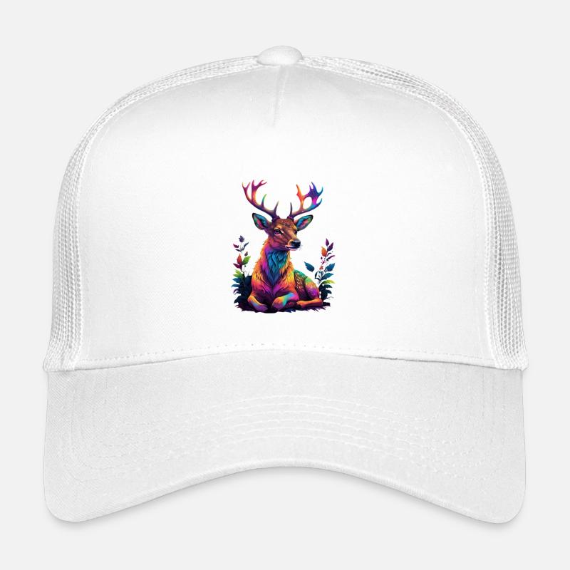 Schillerndes Hirschporträt Kinder Trucker-Cap