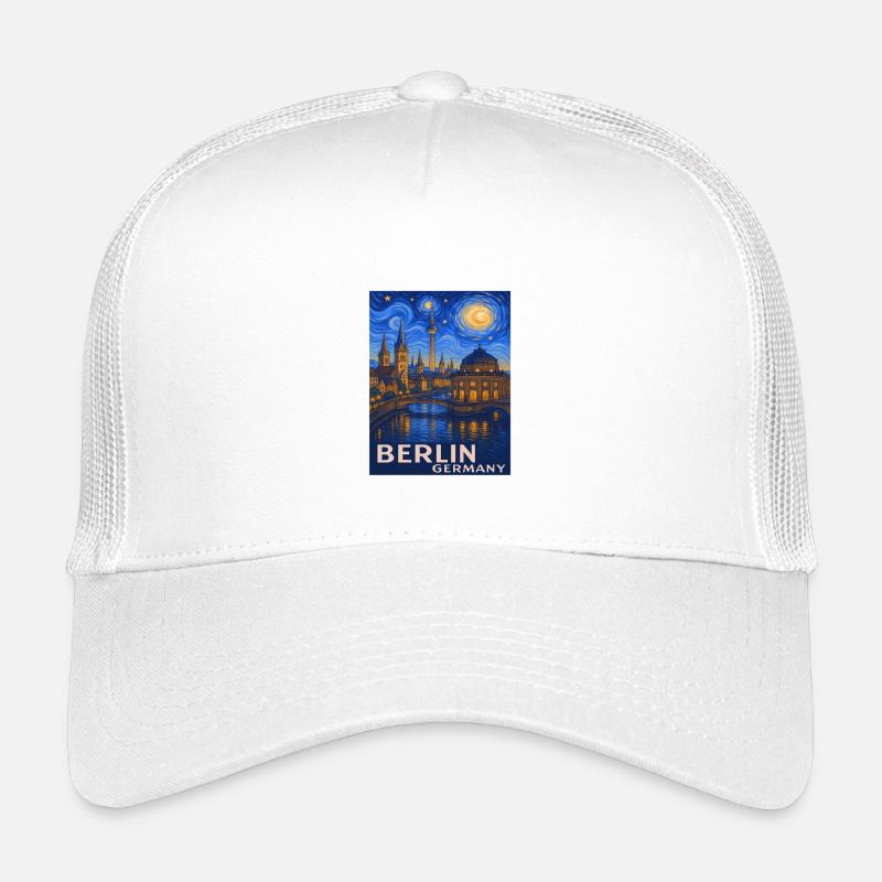 Berlin Nachthimmel Stadtmotiv - Kinder Trucker-Cap - Weiß