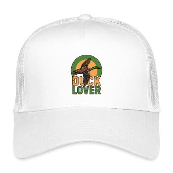 Amoureux des canards : Vert colvert volant Graphique - Casquette trucker enfant - blanc - Devant