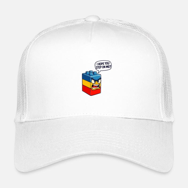 Ich hoffe, du trittst auf mich Brick Builder Block Building Kinder Trucker-Cap
