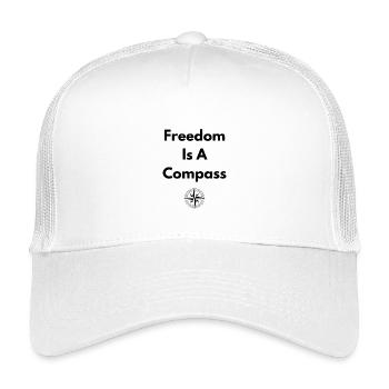 Freedom Is A Compass – Adventure Shirt - Kids’ Trucker Cap - white - Front