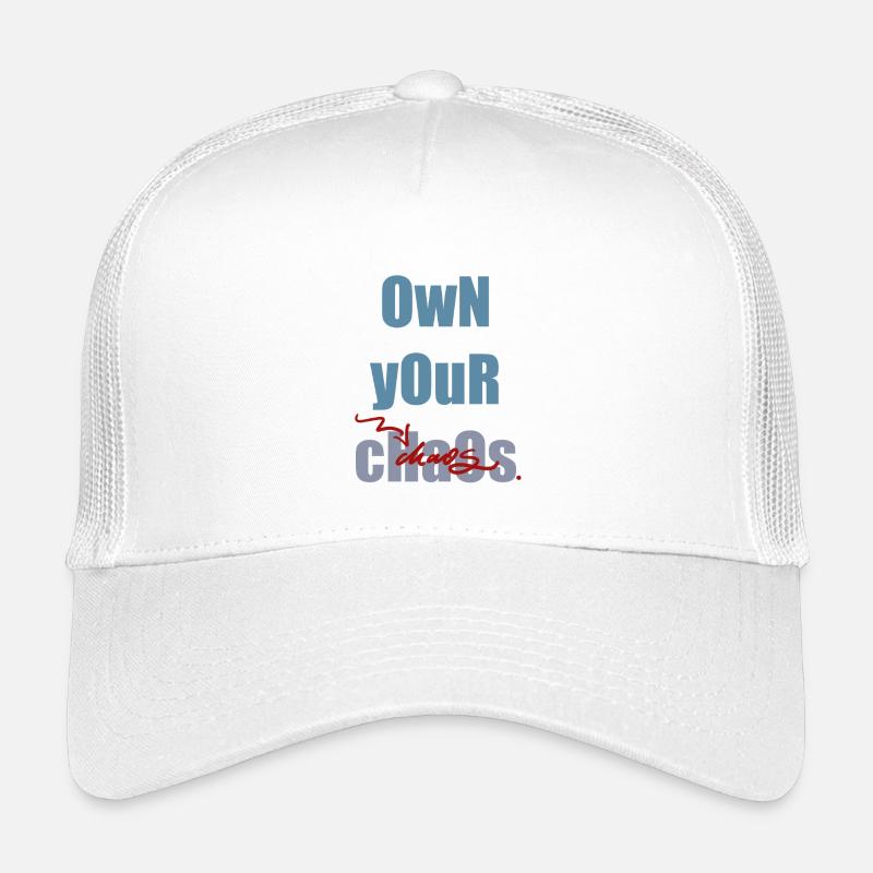 Own your chaos - Kinder Trucker-Cap - Weiß