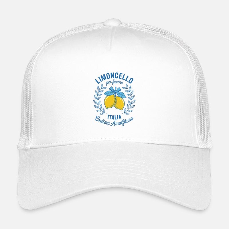 Limoncello Per Favore Italia Amalfikysten - Børn trucker cap 5-panel - hvid