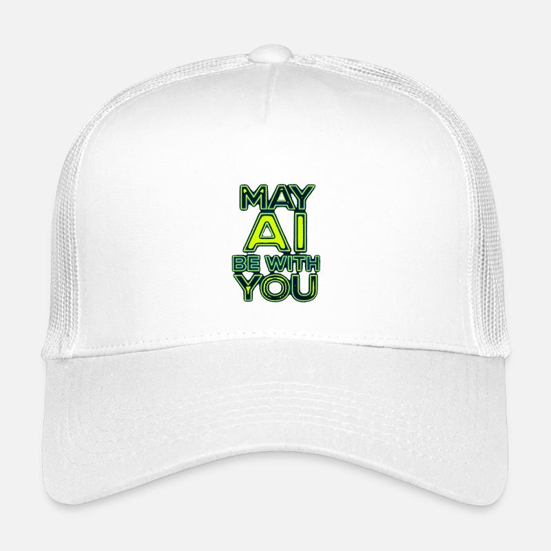 Möge die KI mit dir sein Neon - Kinder Trucker-Cap - Weiß