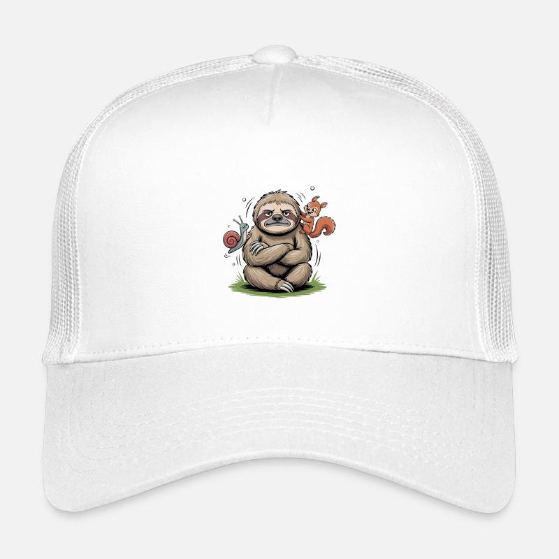 Paresseux confiant avec des amis compagnons Casquette trucker enfant