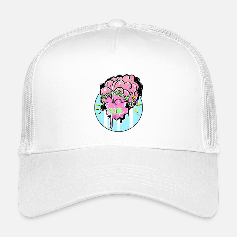 Gehirn Graffiti Power - Kinder Trucker-Cap - Weiß