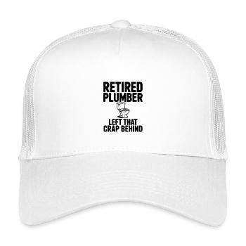 Ein pensionierter Klempner hat diesen Mist hinter sich gelassen - Kinder Trucker-Cap - Weiß - Vorne