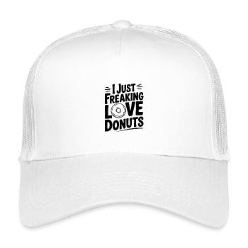 I Just Freaking Love Donuts - Kids’ Trucker Cap - white - Front